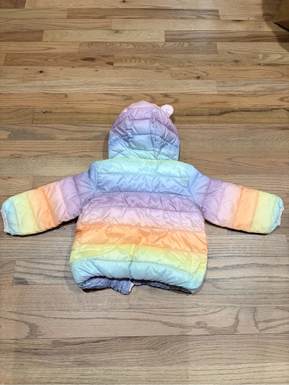 Gap toddler girl ombre rainbow winter jacket